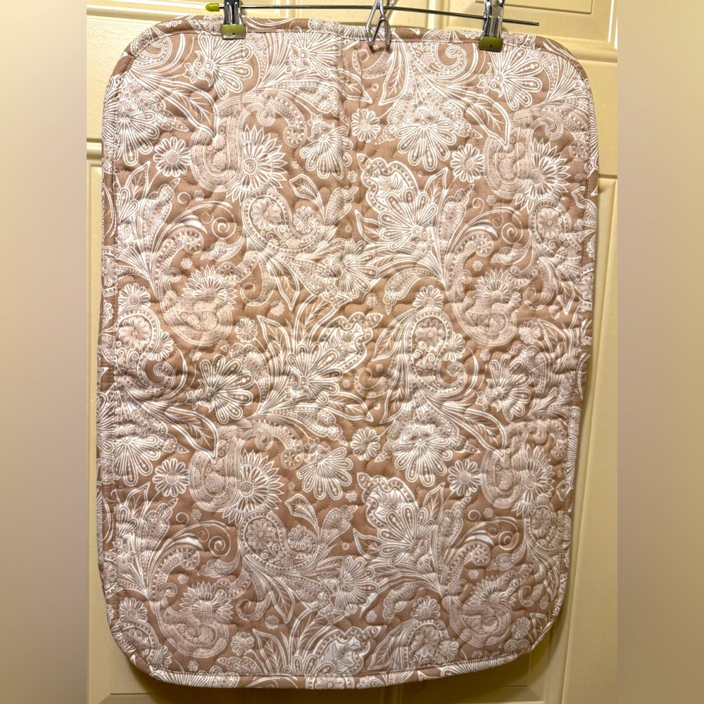 Southshore Fine Linens Quilted Microfiber Pillow Shams Beige and Cream Paisley